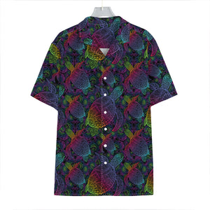 Colorful Sea Turtle Pattern Print Hawaiian Shirt