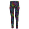 Colorful Sea Turtle Pattern Print High-Waisted Pocket Leggings