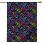Colorful Sea Turtle Pattern Print House Flag