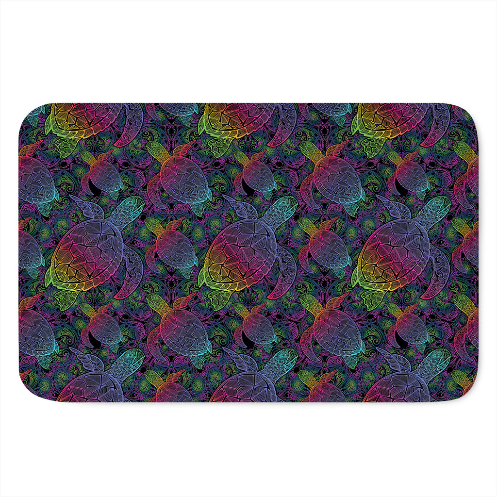 Colorful Sea Turtle Pattern Print Indoor Door Mat