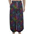 Colorful Sea Turtle Pattern Print Lantern Pants