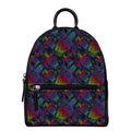 Colorful Sea Turtle Pattern Print Leather Backpack