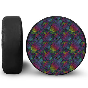 Colorful Sea Turtle Pattern Print Leather Spare Tire Cover