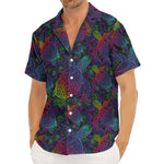 Colorful Sea Turtle Pattern Print Men's Deep V-Neck Shirt