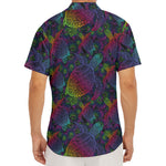 Colorful Sea Turtle Pattern Print Men's Deep V-Neck Shirt