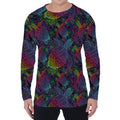 Colorful Sea Turtle Pattern Print Men's Long Sleeve T-Shirt