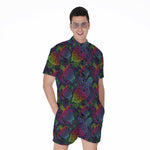 Colorful Sea Turtle Pattern Print Men's Rompers