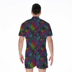 Colorful Sea Turtle Pattern Print Men's Rompers