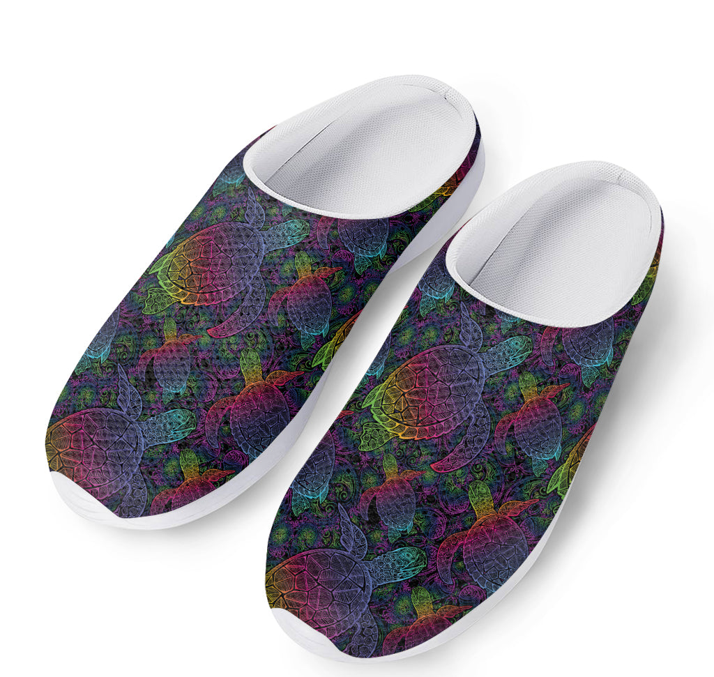Colorful Sea Turtle Pattern Print Mesh Casual Shoes