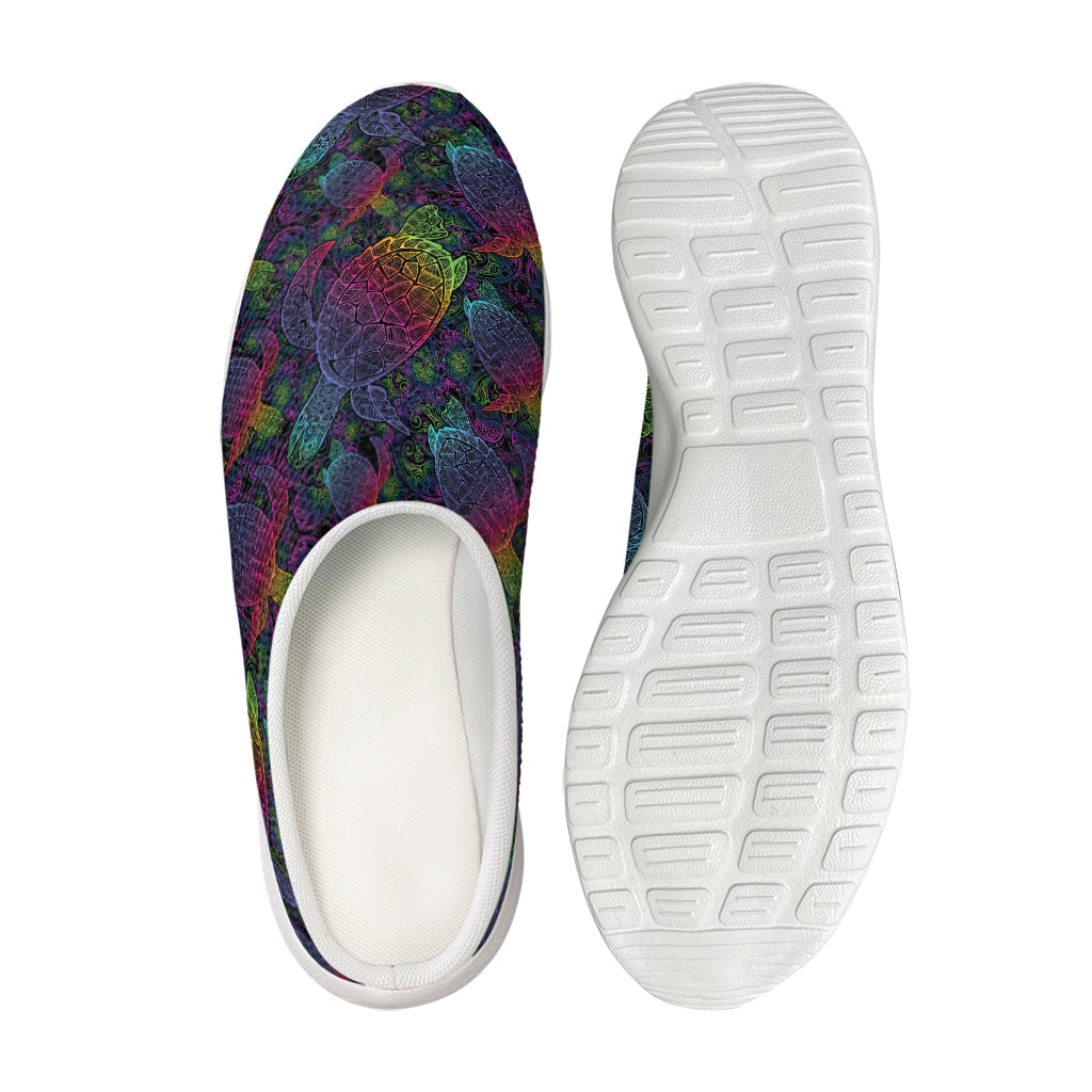 Colorful Sea Turtle Pattern Print Mesh Casual Shoes