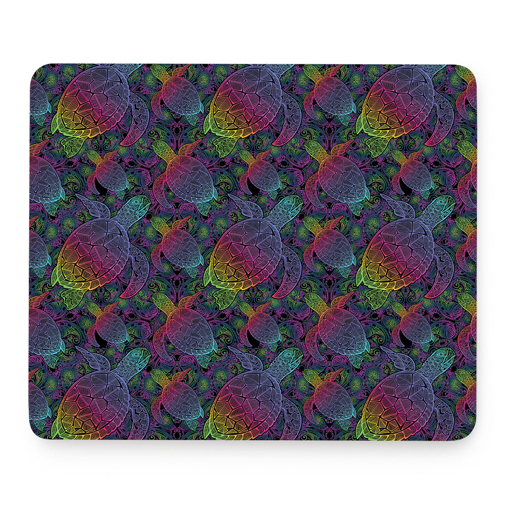 Colorful Sea Turtle Pattern Print Mouse Pad