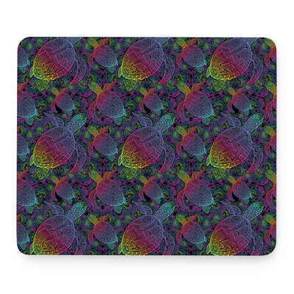 Colorful Sea Turtle Pattern Print Mouse Pad