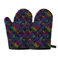 Colorful Sea Turtle Pattern Print Oven Mitts