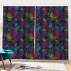 Colorful Sea Turtle Pattern Print Pencil Pleat Curtains