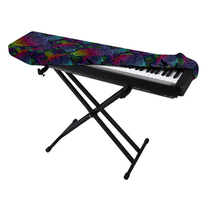 Colorful Sea Turtle Pattern Print Piano Keyboard Cover