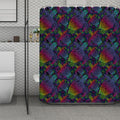 Colorful Sea Turtle Pattern Print Polyester Shower Curtain