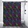 Colorful Sea Turtle Pattern Print Premium Shower Curtain