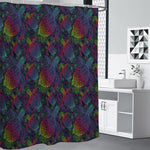 Colorful Sea Turtle Pattern Print Premium Shower Curtain