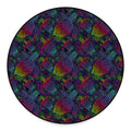 Colorful Sea Turtle Pattern Print Round Floor Mat