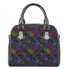 Colorful Sea Turtle Pattern Print Shoulder Handbag