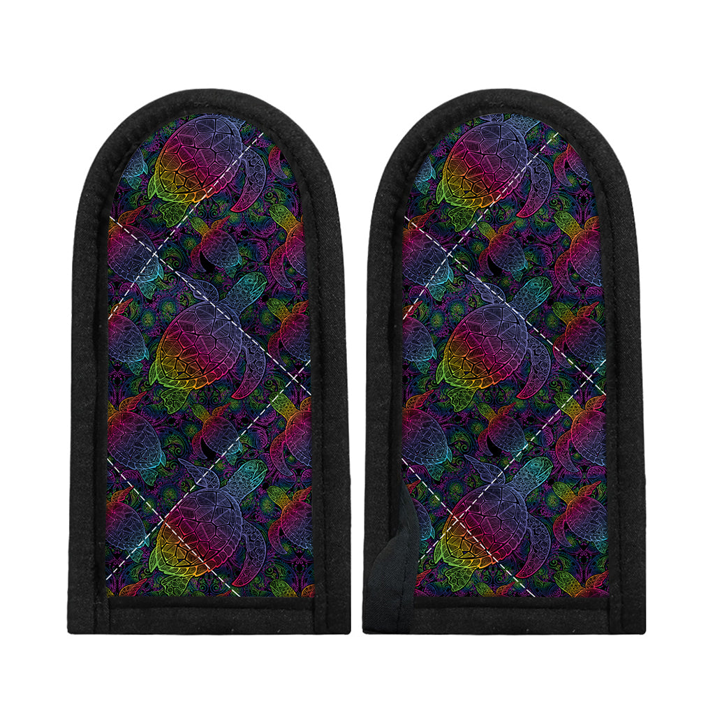 Colorful Sea Turtle Pattern Print Skillet Handle Cover