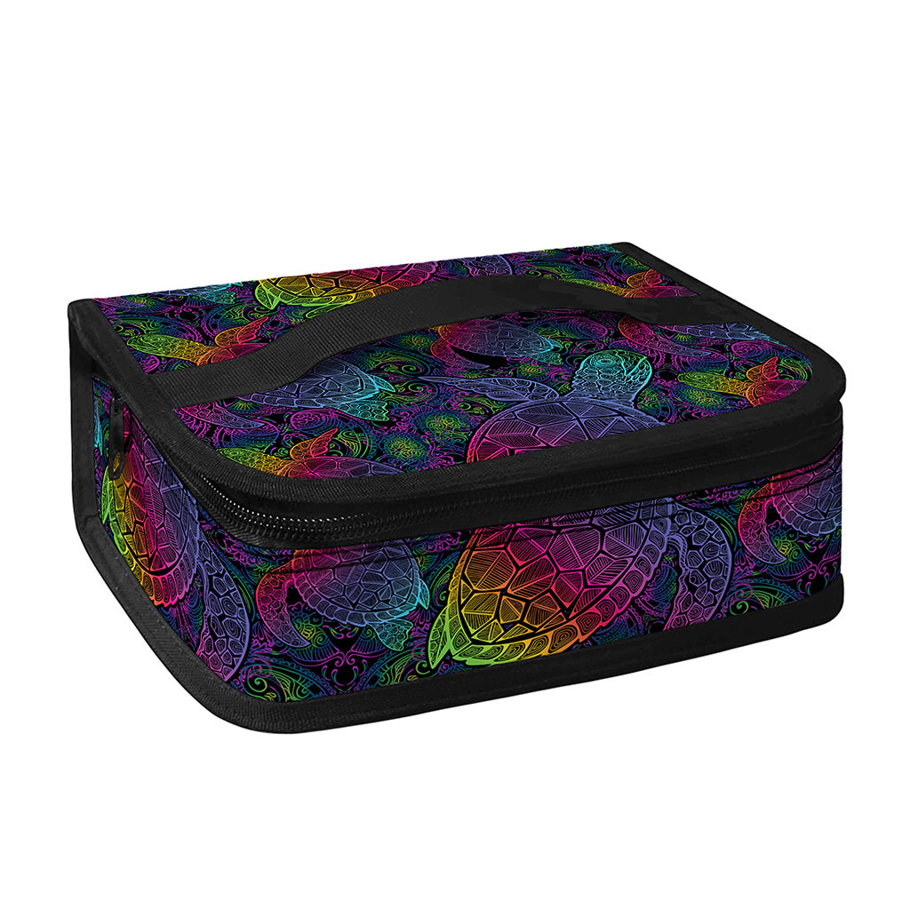 Colorful Sea Turtle Pattern Print Small Lunch Bag