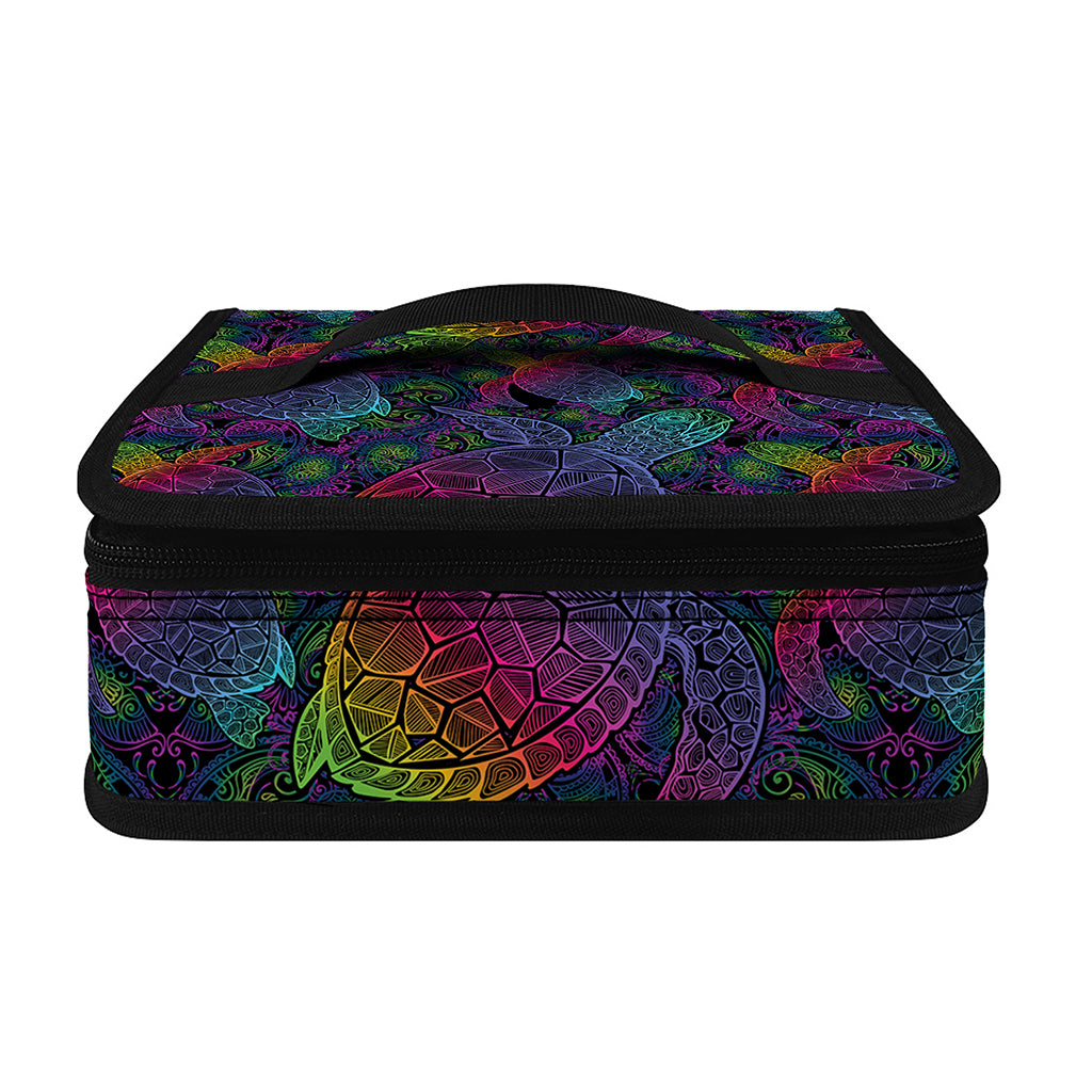 Colorful Sea Turtle Pattern Print Small Lunch Bag