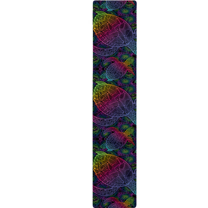 Colorful Sea Turtle Pattern Print Table Runner