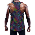 Colorful Sea Turtle Pattern Print Training Tank Top