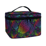 Colorful Sea Turtle Pattern Print Travel Makeup Bag