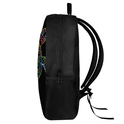 Colorful Sea Turtle Print 17 Inch Backpack