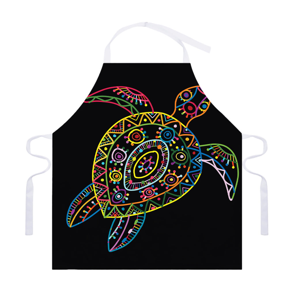 Colorful Sea Turtle Print Adjustable Apron