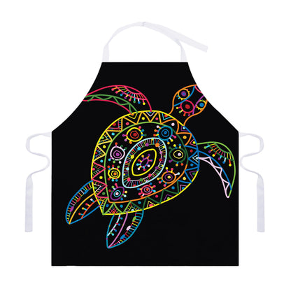 Colorful Sea Turtle Print Adjustable Apron