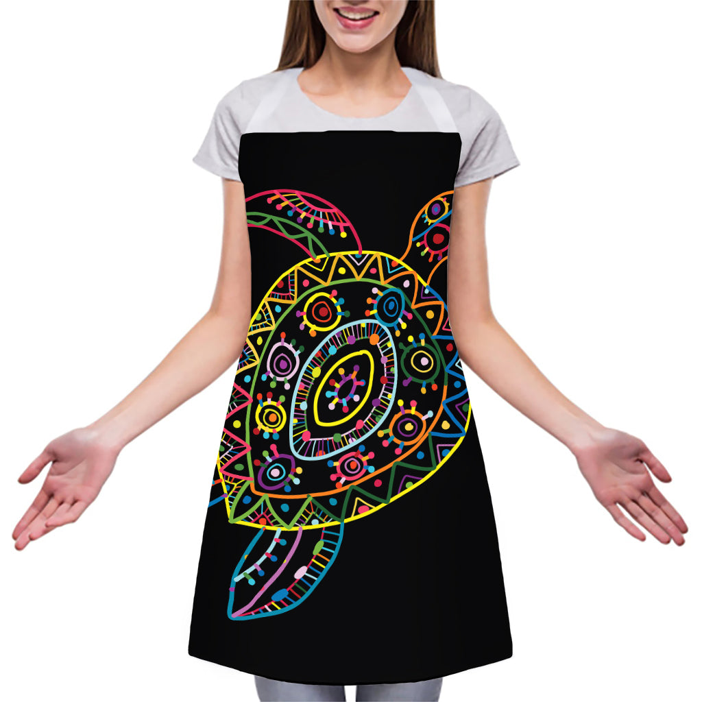 Colorful Sea Turtle Print Adjustable Apron