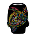 Colorful Sea Turtle Print Baby Seat Cover