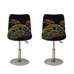 Colorful Sea Turtle Print Bar Stool Covers