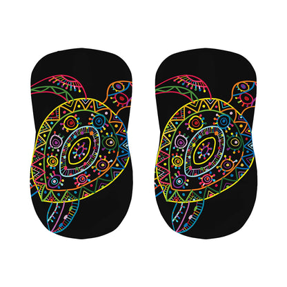 Colorful Sea Turtle Print Bar Stool Covers