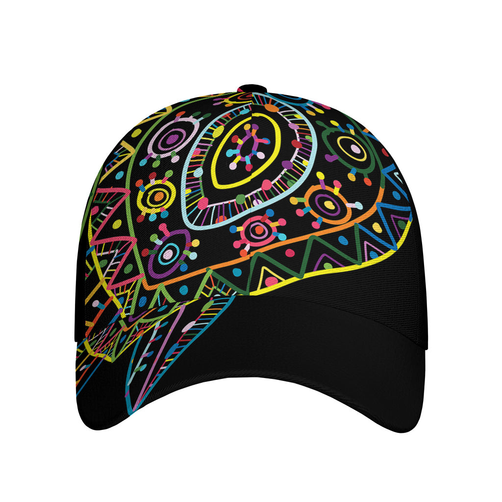 Colorful Sea Turtle Print Baseball Cap