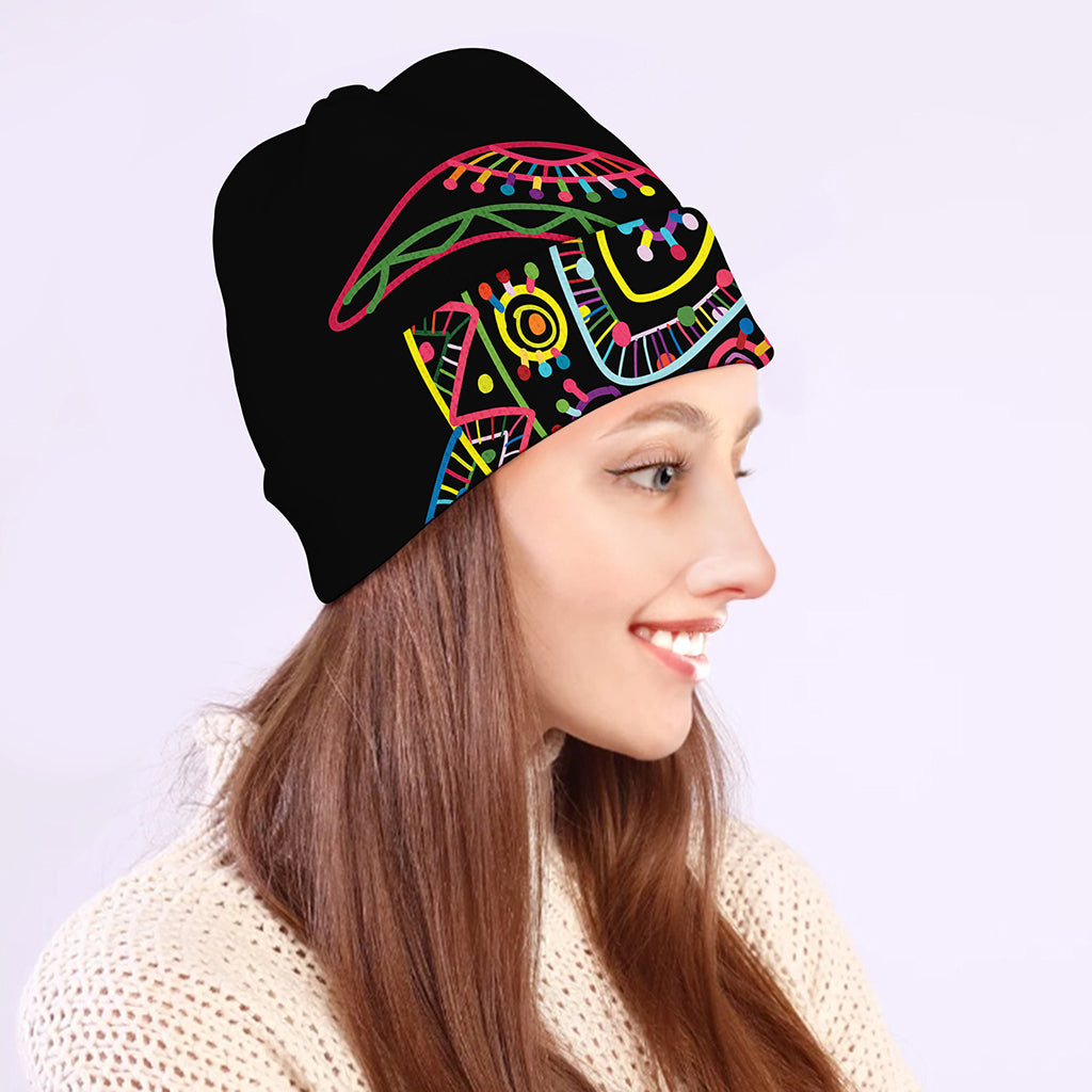 Colorful Sea Turtle Print Beanie