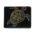 Colorful Sea Turtle Print Bifold Wallet