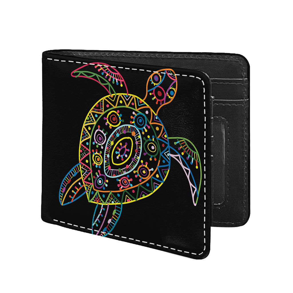 Colorful Sea Turtle Print Bifold Wallet