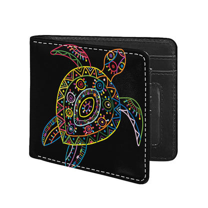 Colorful Sea Turtle Print Bifold Wallet