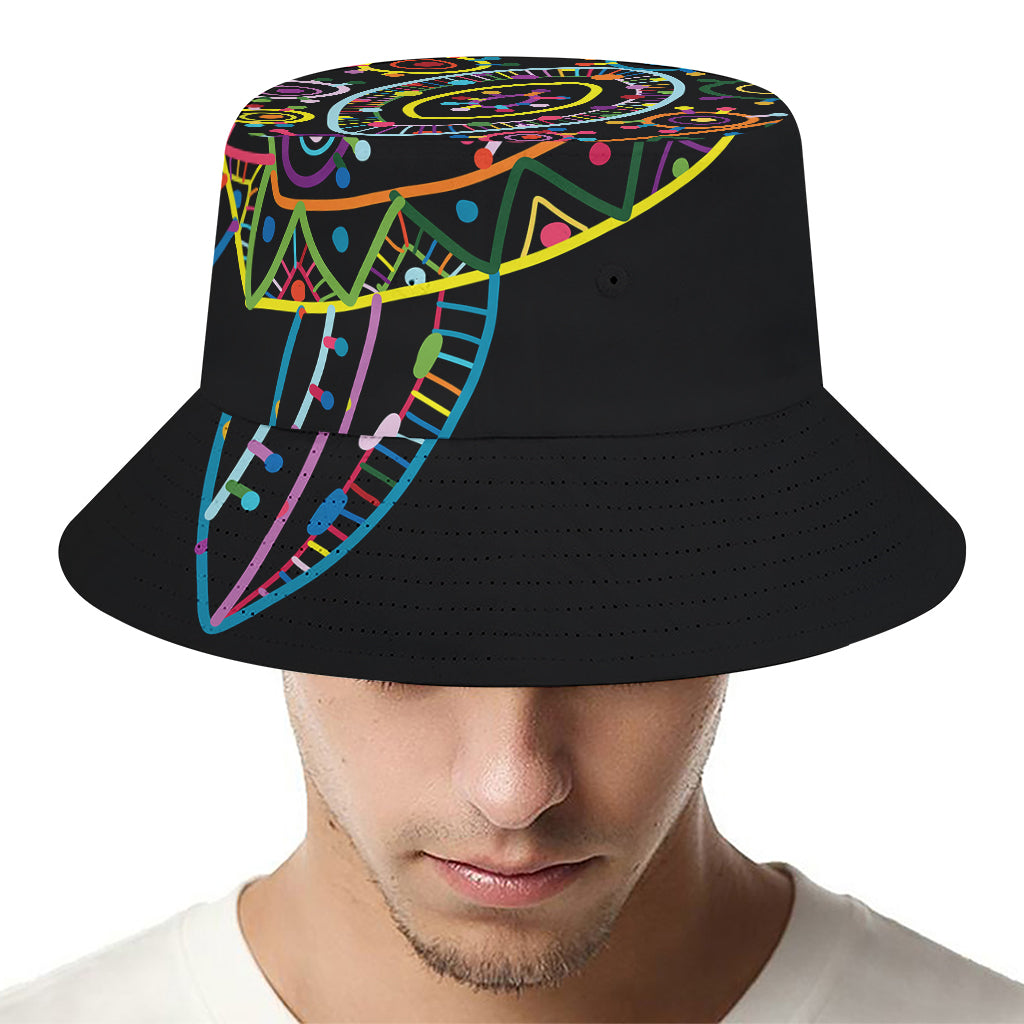Colorful Sea Turtle Print Bucket Hat