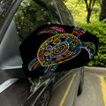 Colorful Sea Turtle Print Car Side Mirror Covers