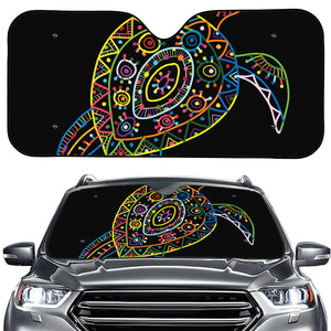 Colorful Sea Turtle Print Car Windshield Sun Shade