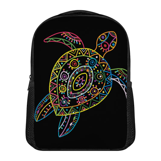 Colorful Sea Turtle Print Casual Backpack