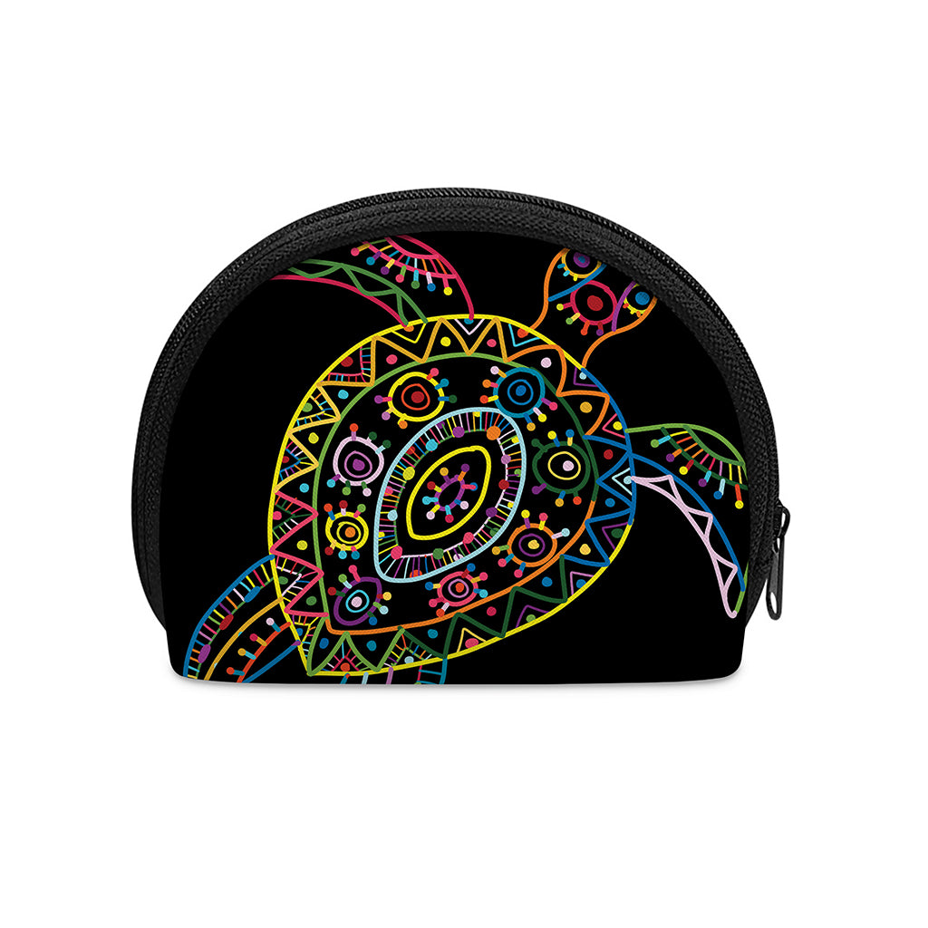 Colorful Sea Turtle Print Coin Purse