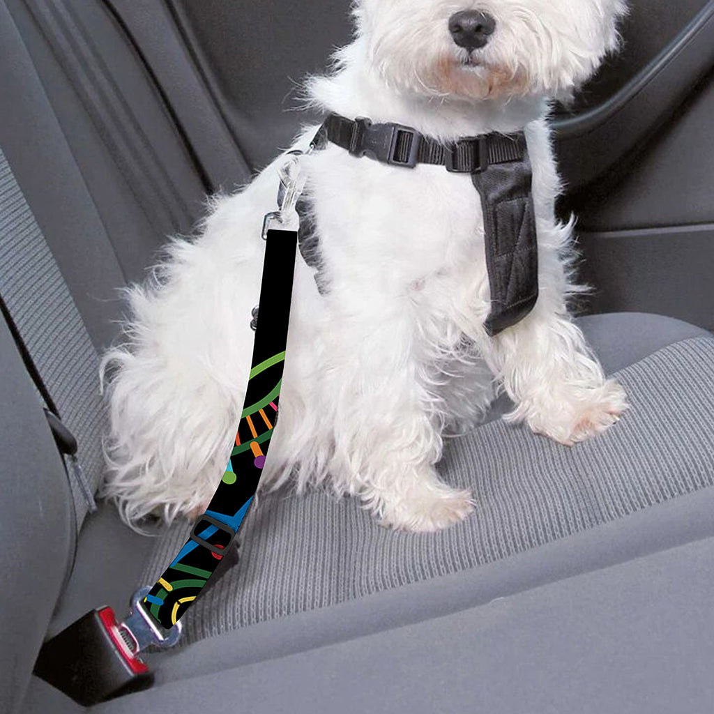 Colorful Sea Turtle Print Dog Seat Belt