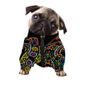Colorful Sea Turtle Print Dog Zip Up Jacket
