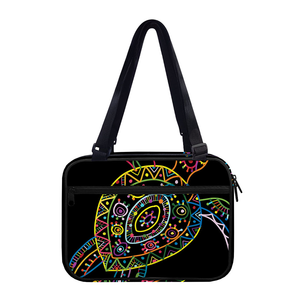 Colorful Sea Turtle Print Double Strap Bible Bag